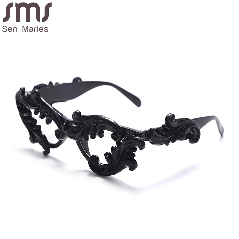 Новинка барокко Солнцезащитные очки роскошные цветочные оправы женские кошачий