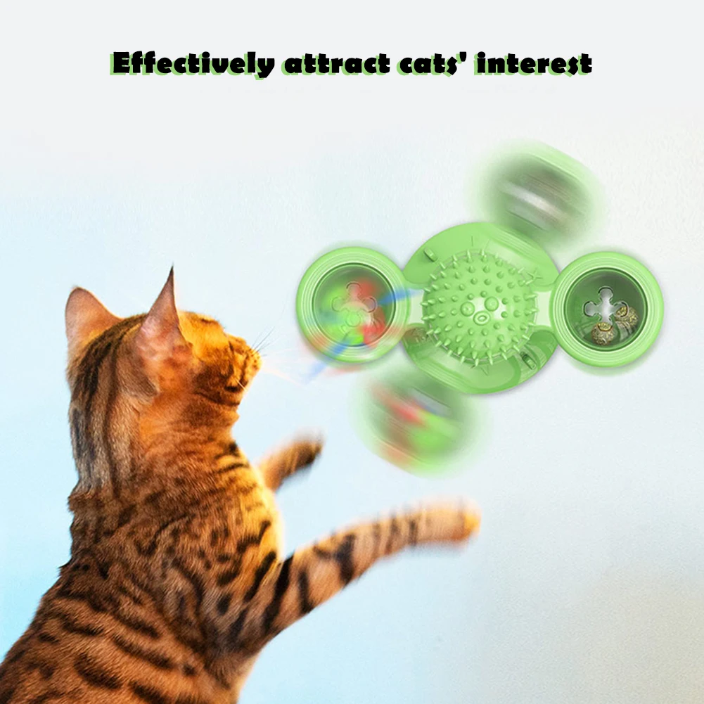 

Pet Interactive Toys Set Interactive Pet Playing Funny Cats Puzzle Training Turntable Molar Windmill Ball Whirling Game