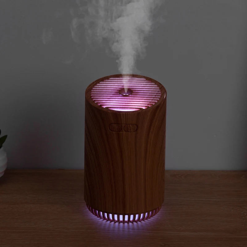 

USB Wood Grain Essential Oil Diffuser Ultrasonic Air Humidifier Household Aroma Diffuser Aromatherapy Mist Maker with Color Ligh