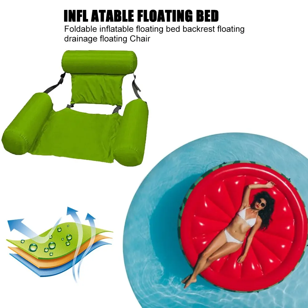 Водный гамак лежак надувной коврик для бассейна плавающая кровать складной