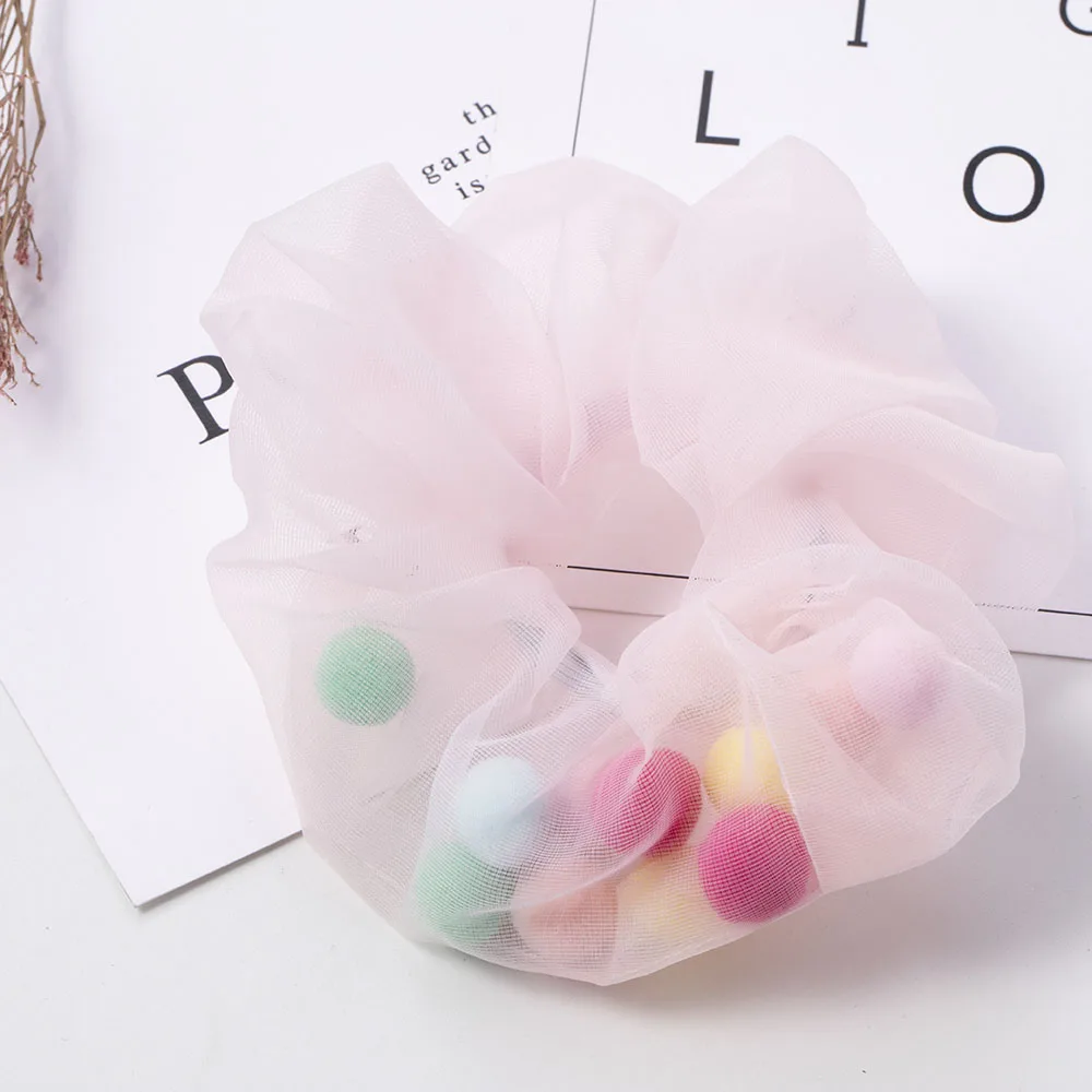 Женские сетчатые резинки однотонные волосы кольца галстуки для девочек