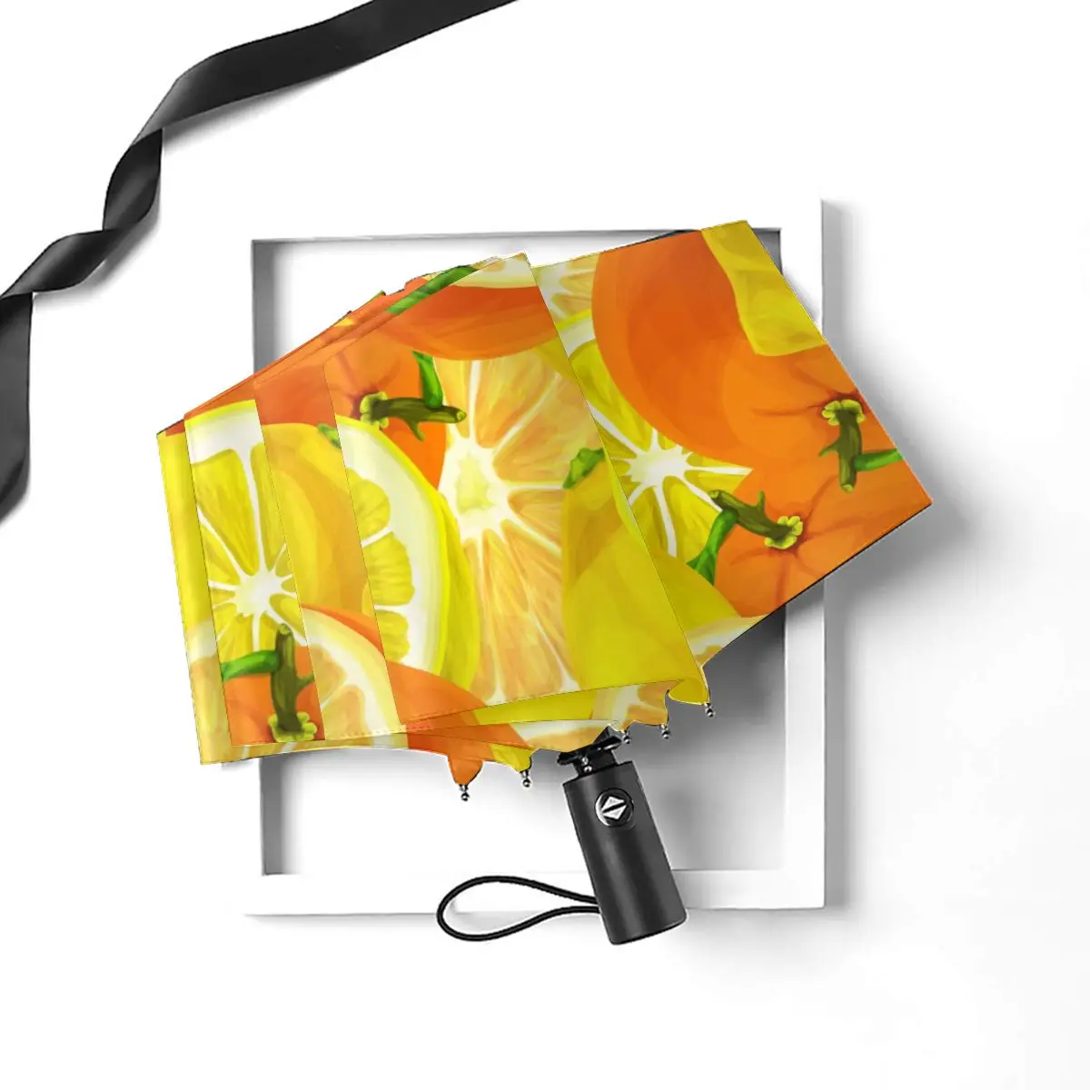 Comprare Ombrello Automatico Pieghevole Resistente Al Vento Donna Auto Acquerello Limoni Arancia Ombrelli Antivento Pioggia Per Uomo Ombrellone