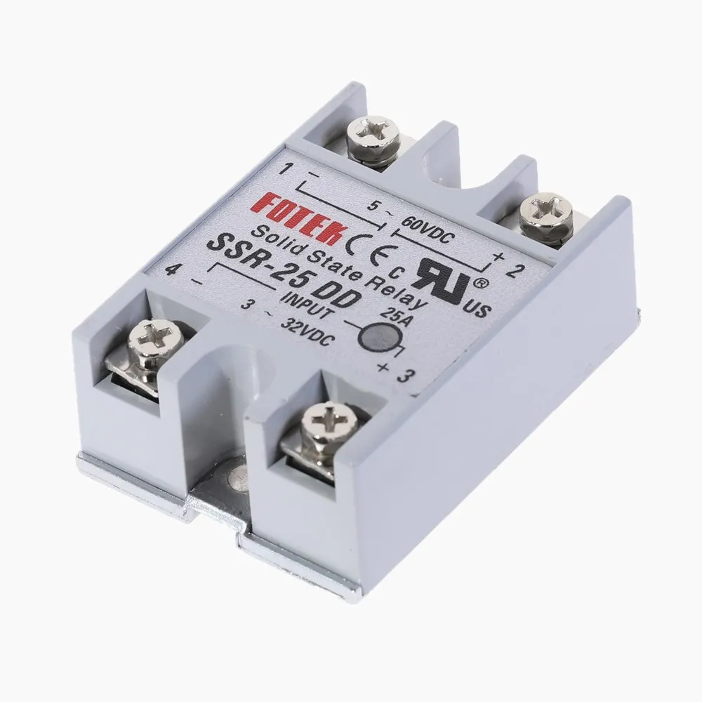 1 шт. SSR25DD SSR-25DD производитель 25A твердотельные реле, вход 3-32VDC выход 5-60VDC