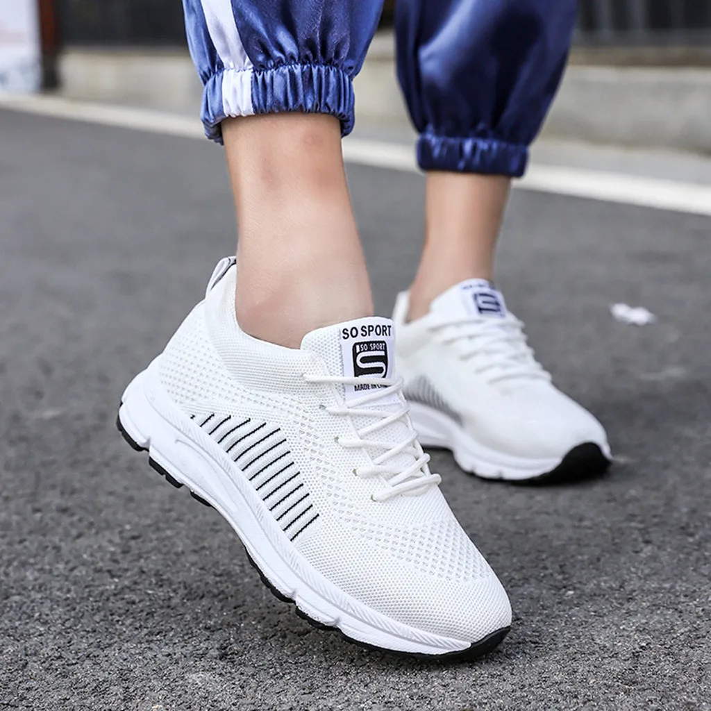 Женская модная Повседневная дышащая Спортивная обувь на шнуровке студенческие