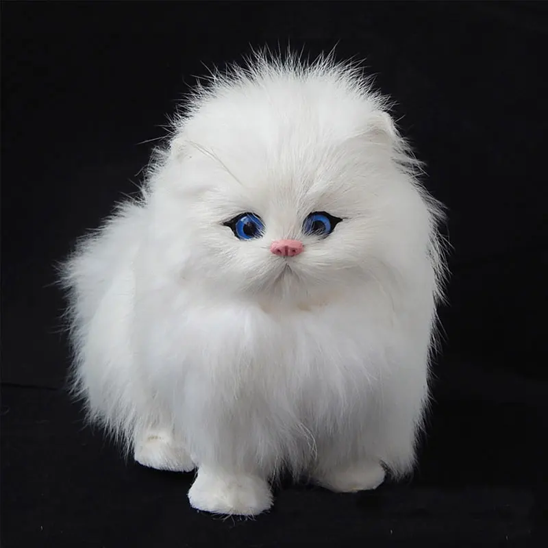 Cat1 Электрическая натуралистичная милая кошечка, звучащая котята, милая игрушка анимальный декор, плюшевая кукла, подарок на день рождения для детей, девочек - Цвет: Cat1
