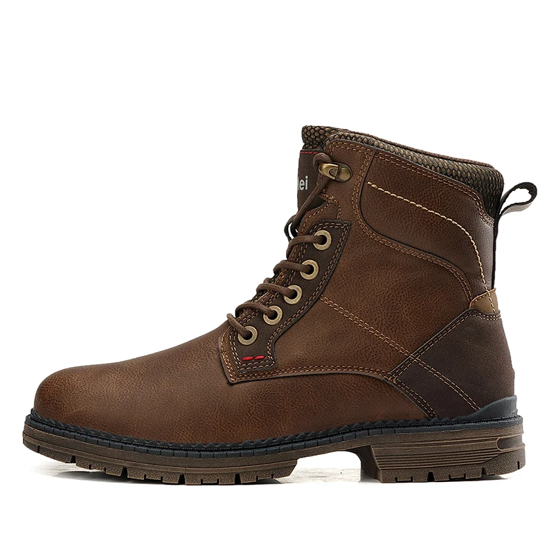 

Snow Boots Rubber Footwear Platform Men Shoes For Men's Mens Cowboy High Winter Shoe Man Leather Moto Bots Ankle Motorcycle