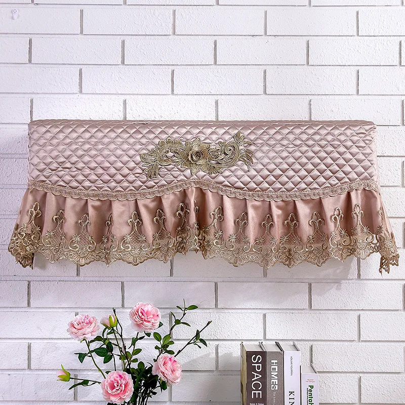 

European Style Quilted Cotton Air Conditioner Cover Indoor Wall Mounted Home Dustproof Air Conditioner Protective Cover ZH395