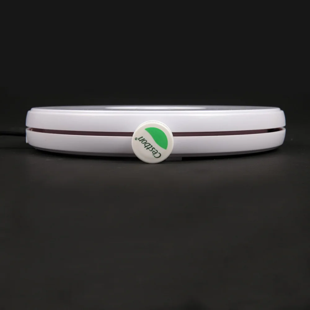 

White 25cm LED Photo 360 Degree Electric Rotating Turntable Rotating Display Stand for Photography Jewelry Watch Digital Product