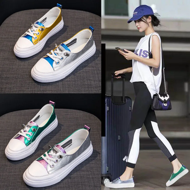 

Small white shoes women leather 2021 spring fashion casual versatile flat shoes school shoes women sports shoes casual shoes