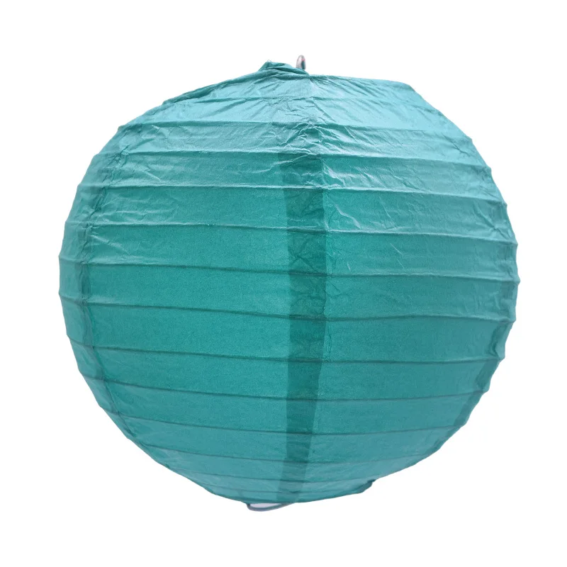 PL17 Teal 1 шт. Круглый Китайский бумажный фонарь на день рождения, свадьбу, вечеринку, украшения, подарок, сделай сам, лампион, подвесной фонарь-шар вечерние принадлежности - Цвет: PL17 Teal