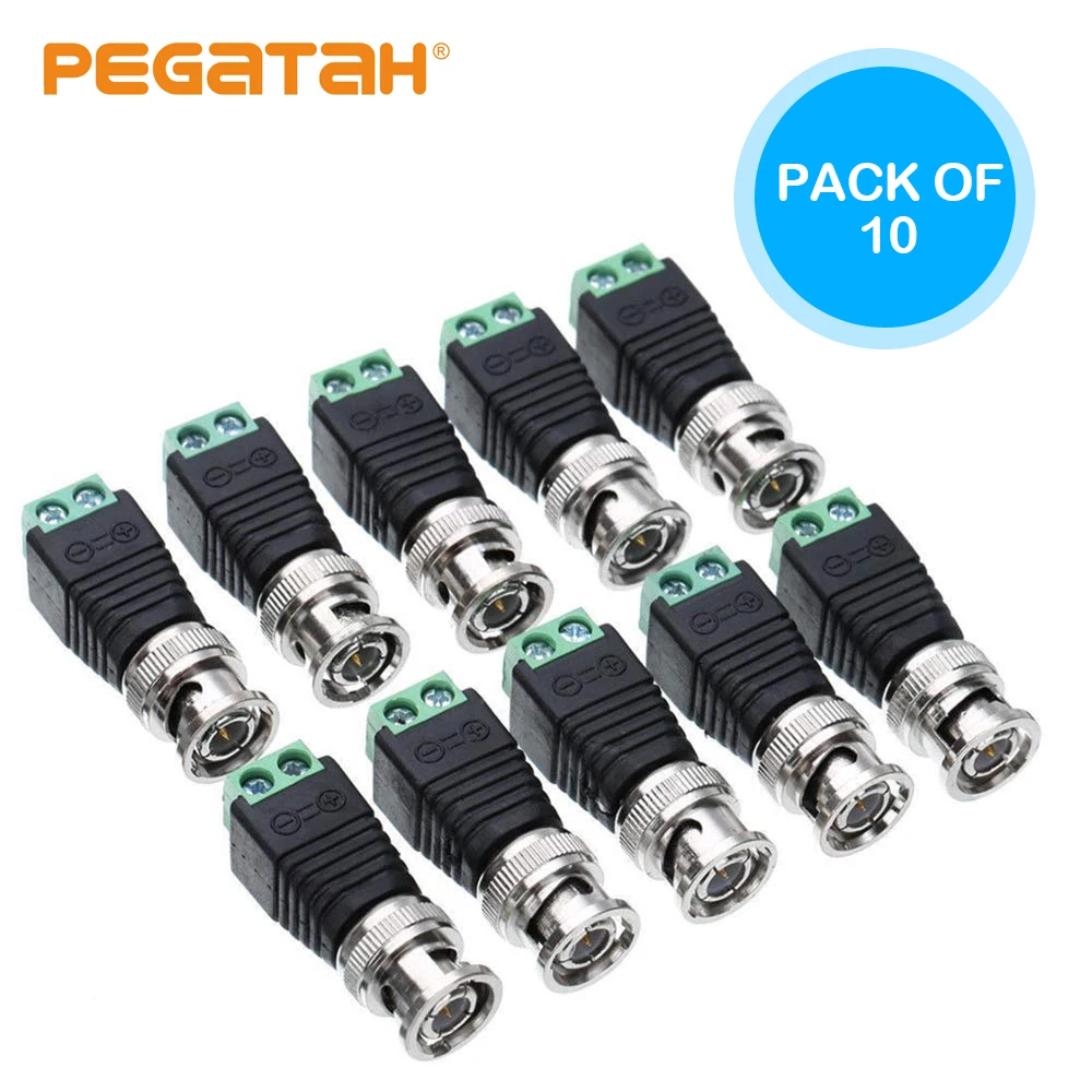 Разъемы BNC DIY для видеонаблюдения коаксиальные/Cat5/Cat6 кабели|bnc connector|bnc video connectorcctv