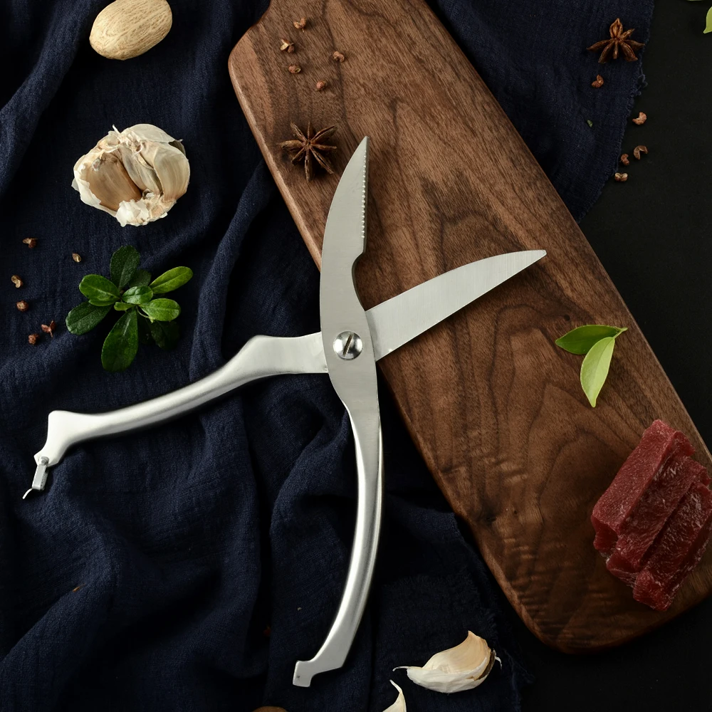 Птицы кухонные куриные кости ножницы с безопасным замком нержавеющая сталь нож