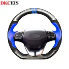 Сшитая вручную Черная задняя панель из натуральной кожи для Hyundai Elantra 4 2019 2018 2017 2016 Ioniq 2017-2019