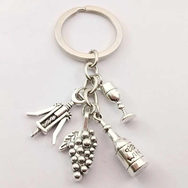 Брелок с подвеской из бокала красного вина ювелирные изделия подарки для