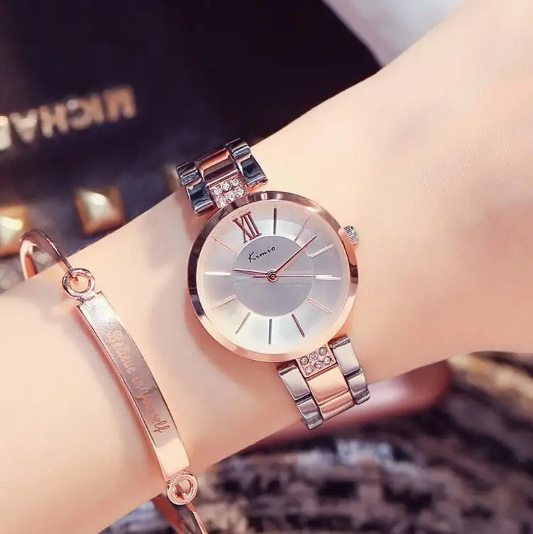 KIMIO 6133 женские часы наручные с магнитной застежкой модные кварцевые бриллиантами