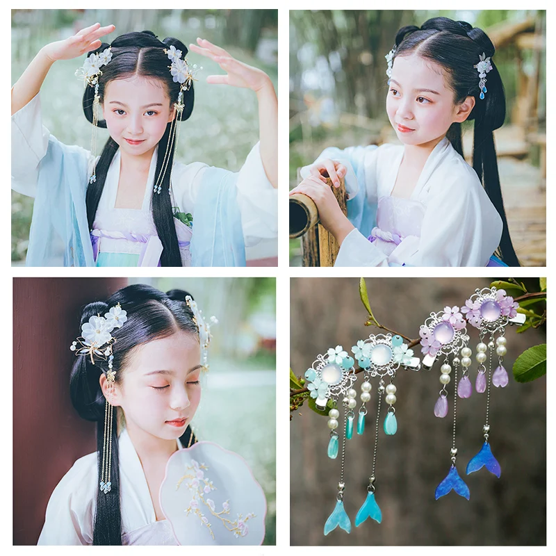 Заколки для волос девочек китайские традиционные заколки принцессы с кисточками