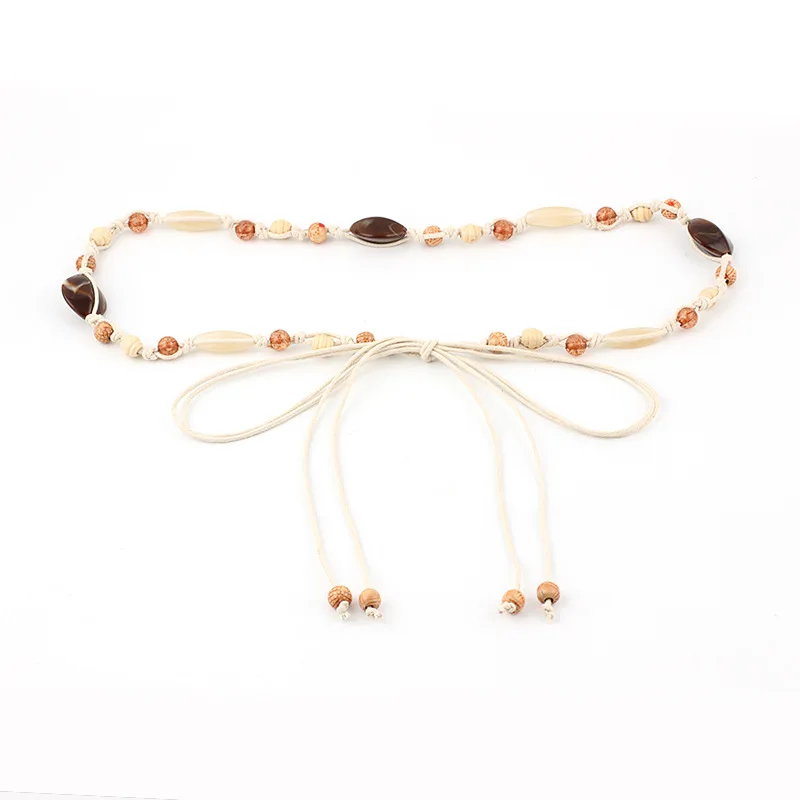 

Summer Bikini Decoration Conch Waist Rope For Women Fashion Handmade Thin Waistband Ladies Bohemia Beach Decorative Waist Straps