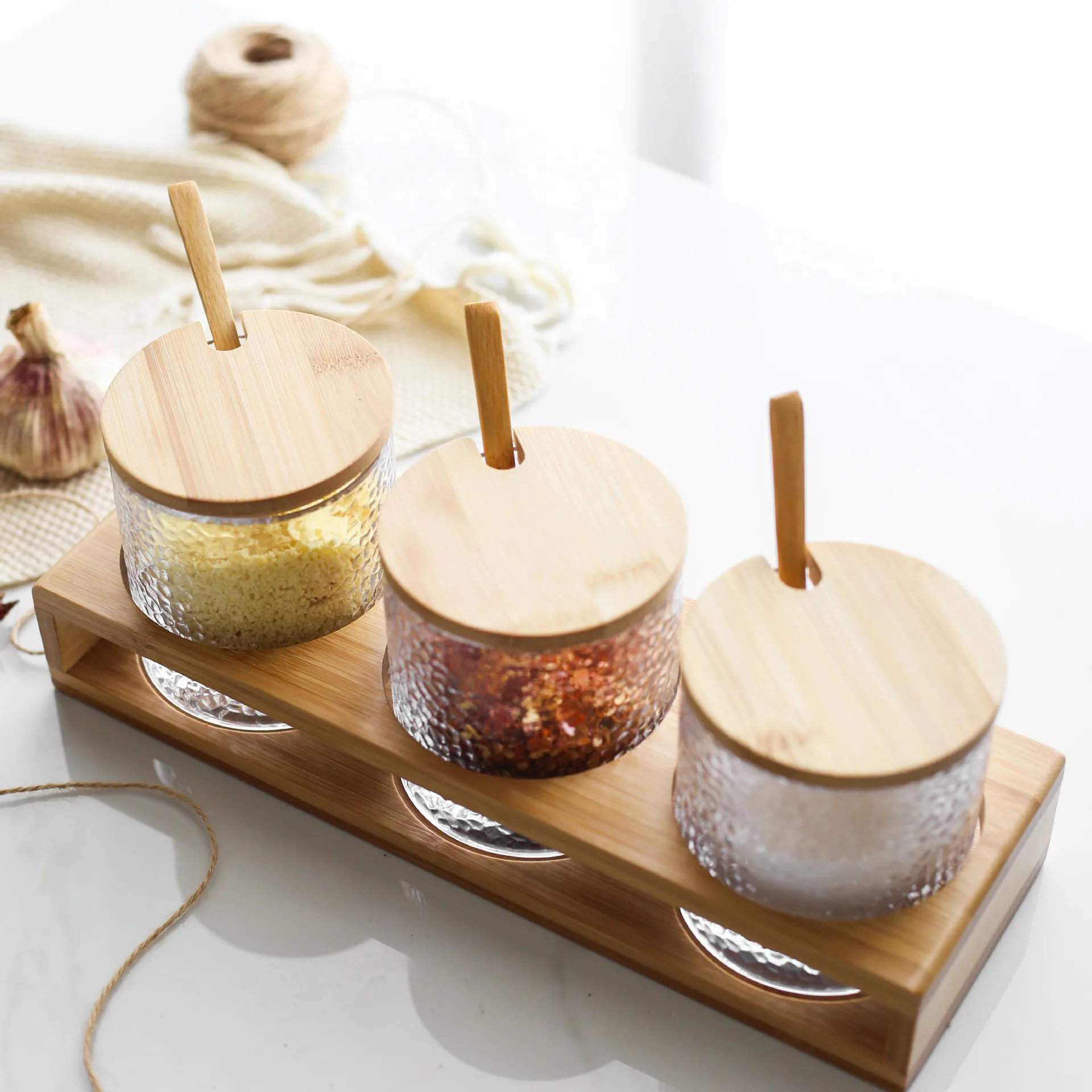 Стеклянная коробка для приправ ящик хранения специй Kruidenpotjes соль и перец