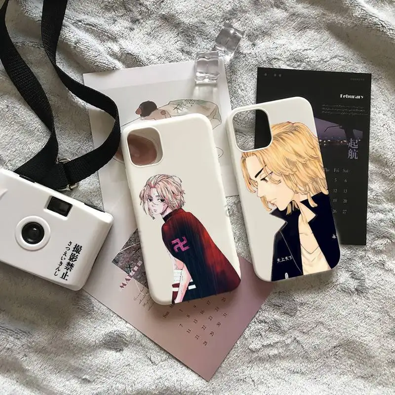 

tokyo revengers mikey hot anime Phone Case Candy Color for iPhone 6 7 8 11 12 s mini pro X XS XR MAX Plus