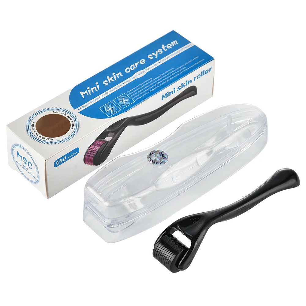 

540 Needles Beard Derma Roller Titanium Micro-Needle Skin Roller For Hair Growth Beard Growth Roller face Skin Care Tool