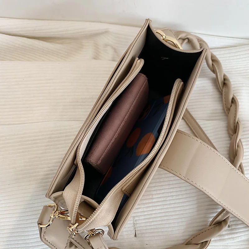 

Fashion shoulder bag stone pattern lady messenger bag woven handbag light and simple daily lady bag mobile phone bag