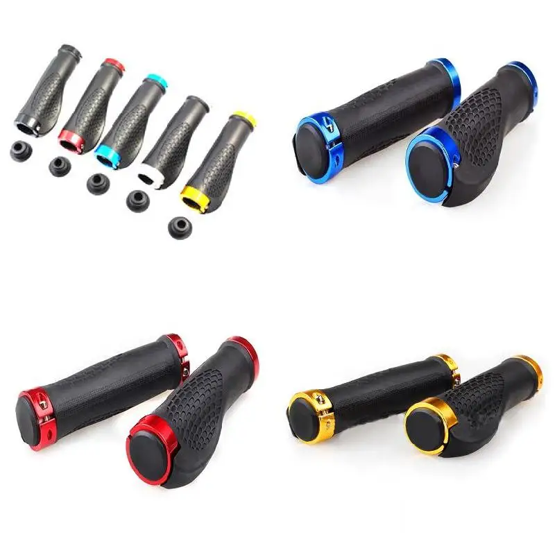 

New Ergonomic MTB Road Bicycle Grips Cycling Skid-Proof Grips Anti-Skid Rubber Mountain Bike Lock On Bicycle Handlebars WHStore