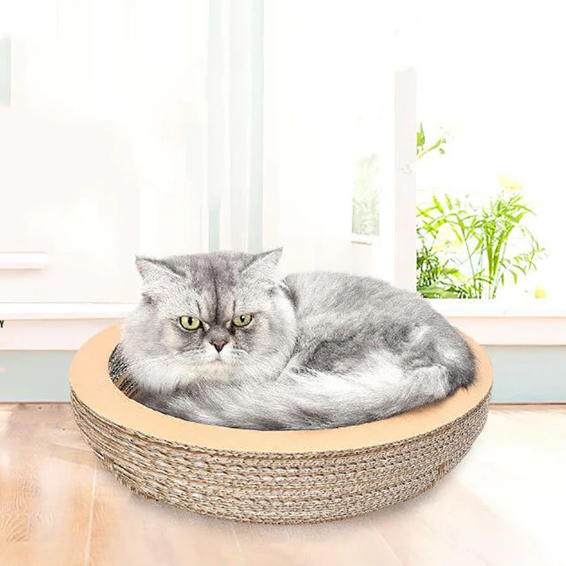 Cat Scratcher For Grinding Claws Sleeping Bed Large Space Bowl Type Scratching Pad Nest Toy | Дом и сад