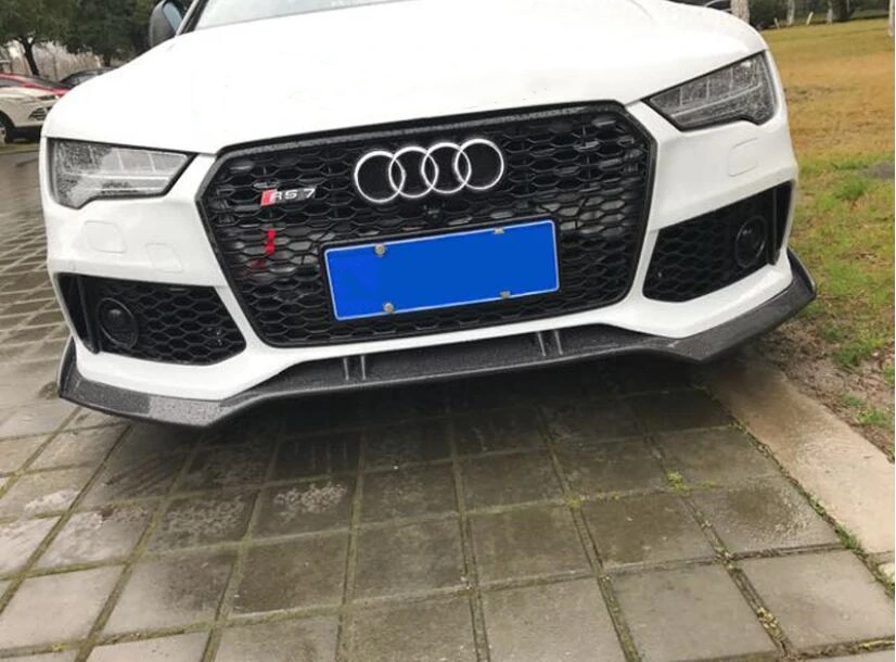 Передний бампер из углеродного волокна для Audi A7 S7 RS7 2016 2017 2018 диффузор спойлер