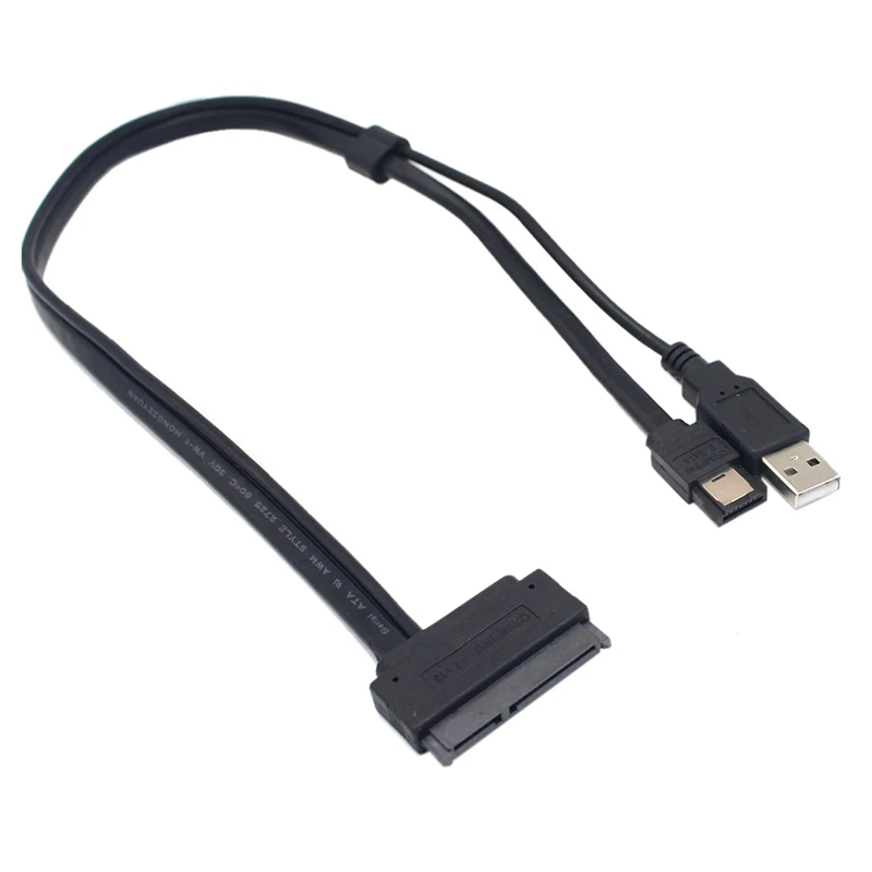 

2,5 дюймовый жесткий диск SATA 22Pin eSATA Дата-кабель с питанием от USB адаптер для оптимизирована для SSD, Поддержка UASP SATA III \ EC-SSHD