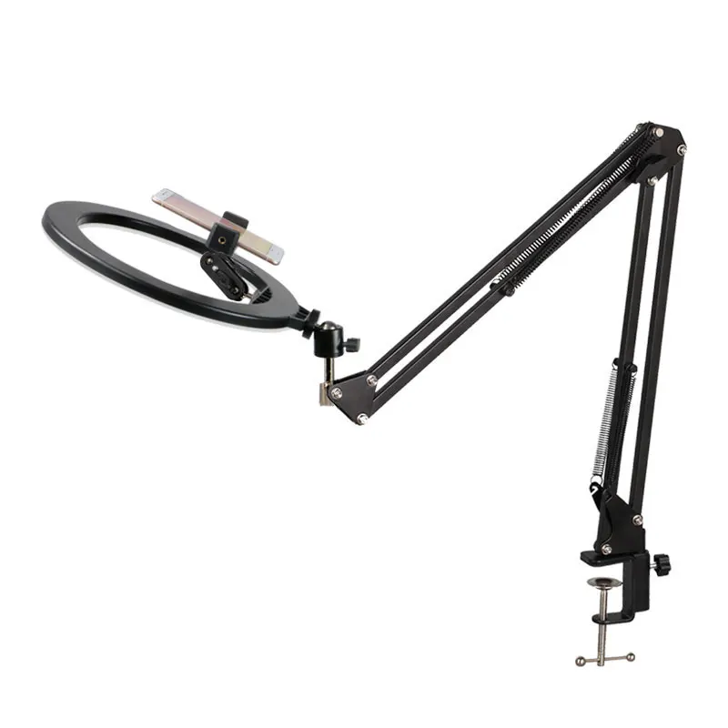 

CN Dimmable LED Selfie Ring Light Camera Phone USB ring lamp Photography Fill Light with Phone Holder Stand For Makeup