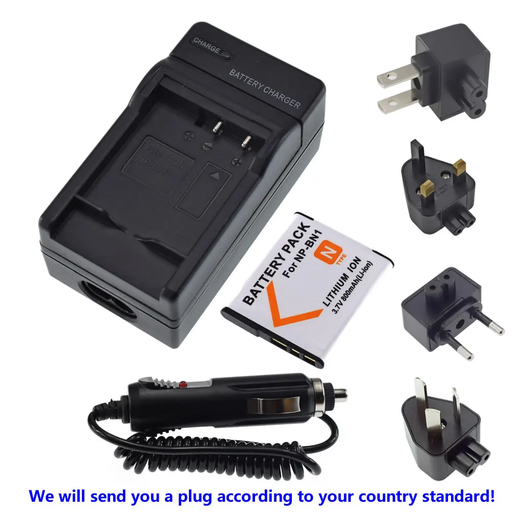 3x Батарея для Sony NP-BN1 Cybershot DSC-WX9 W380 W390 WX5 WX7 + зарядное устройство дома и автомобиля