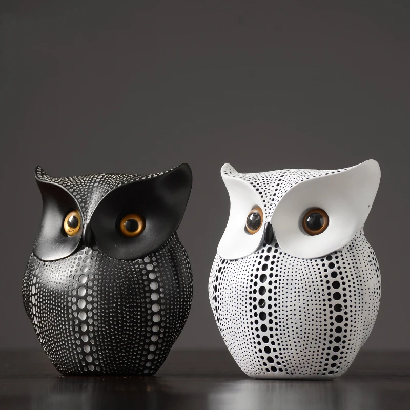 

Nordic Home Decoration Accessories Modern Miniature Figurines Desk Decoration Owl Figurine Living Room Decoration Accessories