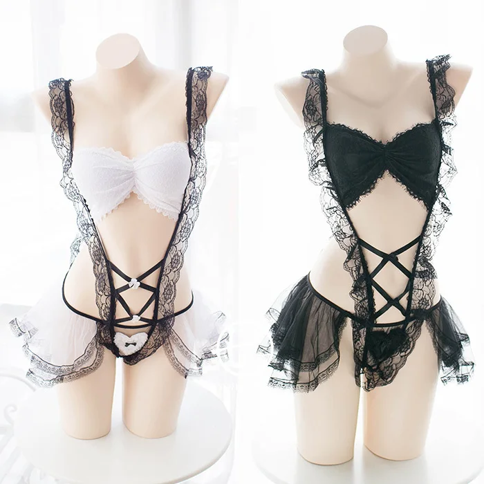 

Maid Cosplay Sexy Costumes Perspective Anime Lingerie Underwear Servant Lace Babydoll Sexy Outfit Love Live Cosplay Body Suit