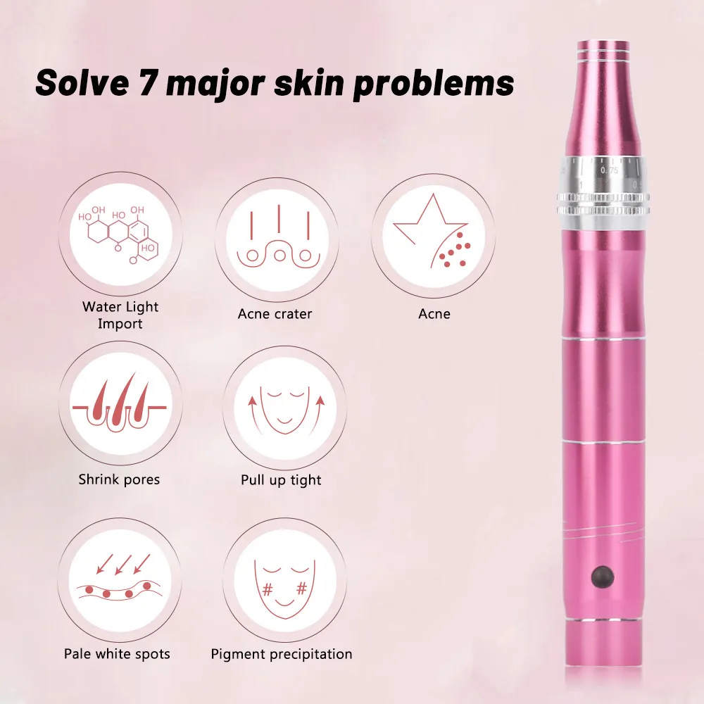 Screw Electric Derma Pen Wireless Machine Device Microblading Derma Needles Dr Pen Gun Mesotherapy Face Makeup Skin Care enlarge