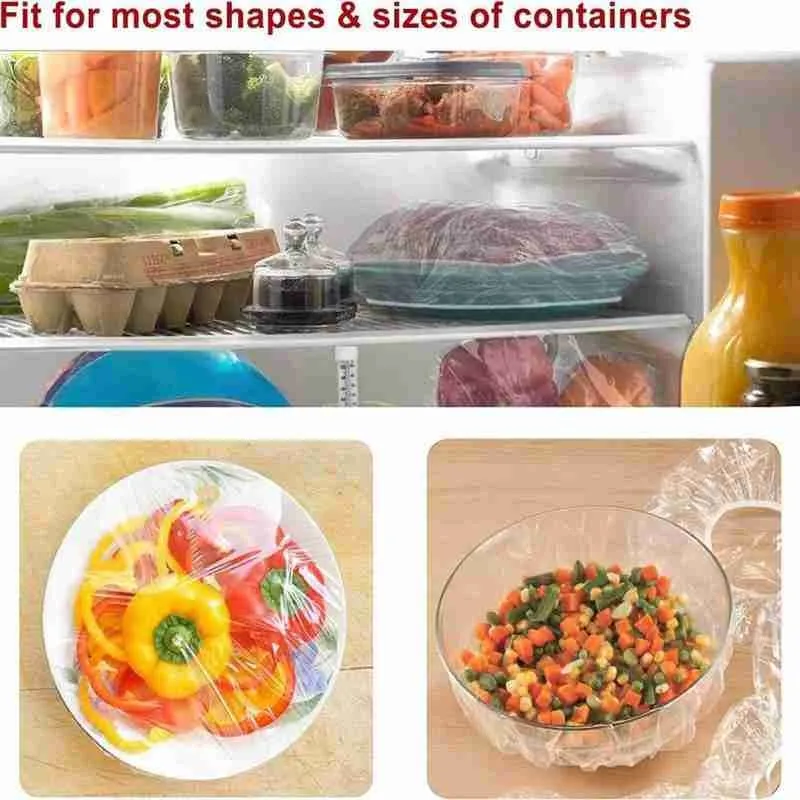 

50pcs Elastic Bowl Covers For Food Transparent Disposable Storage Organizer Kitchen Storage Fresh Dustproof Cover Food Lid E0Y2