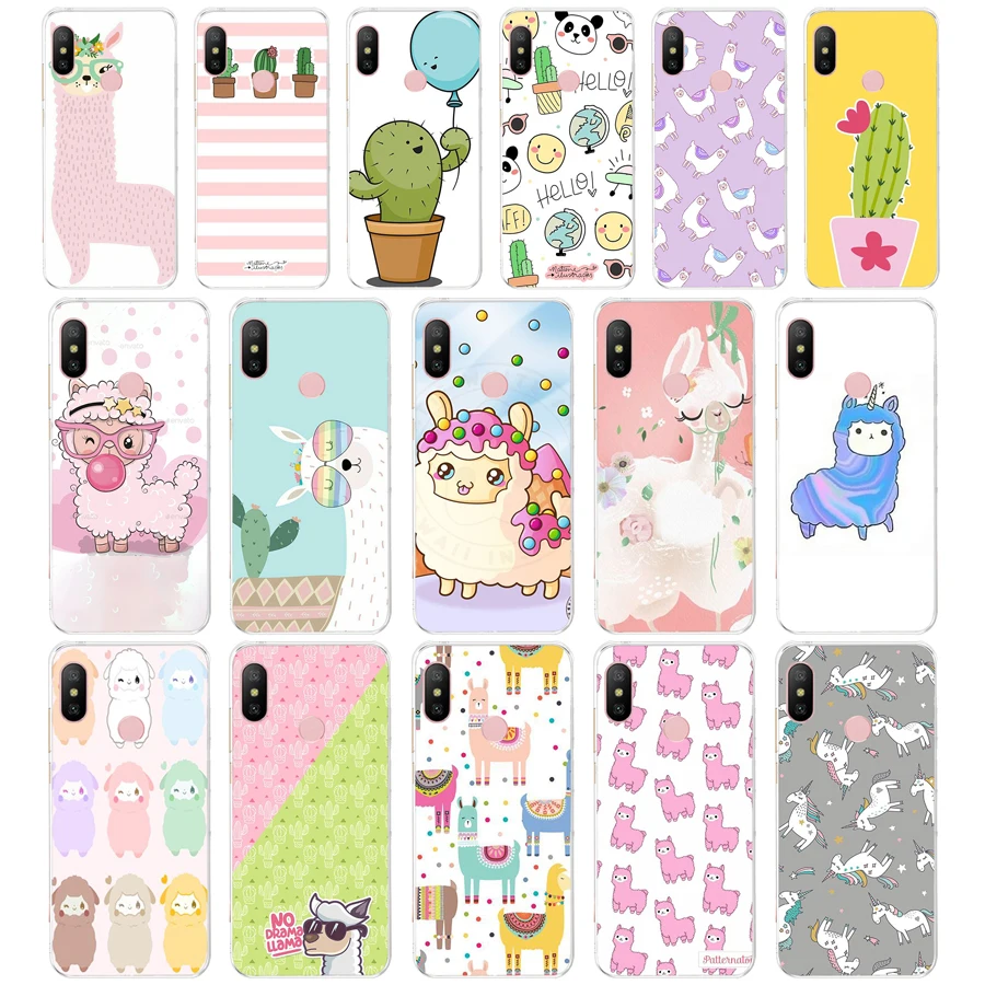 103AA Cute Llama Alpaca Animals Cartoon gift Soft Silicone Tpu Cover phone Case for Xiaomi Redmi 6 Pro 6A 7A Note 7 case - купить по