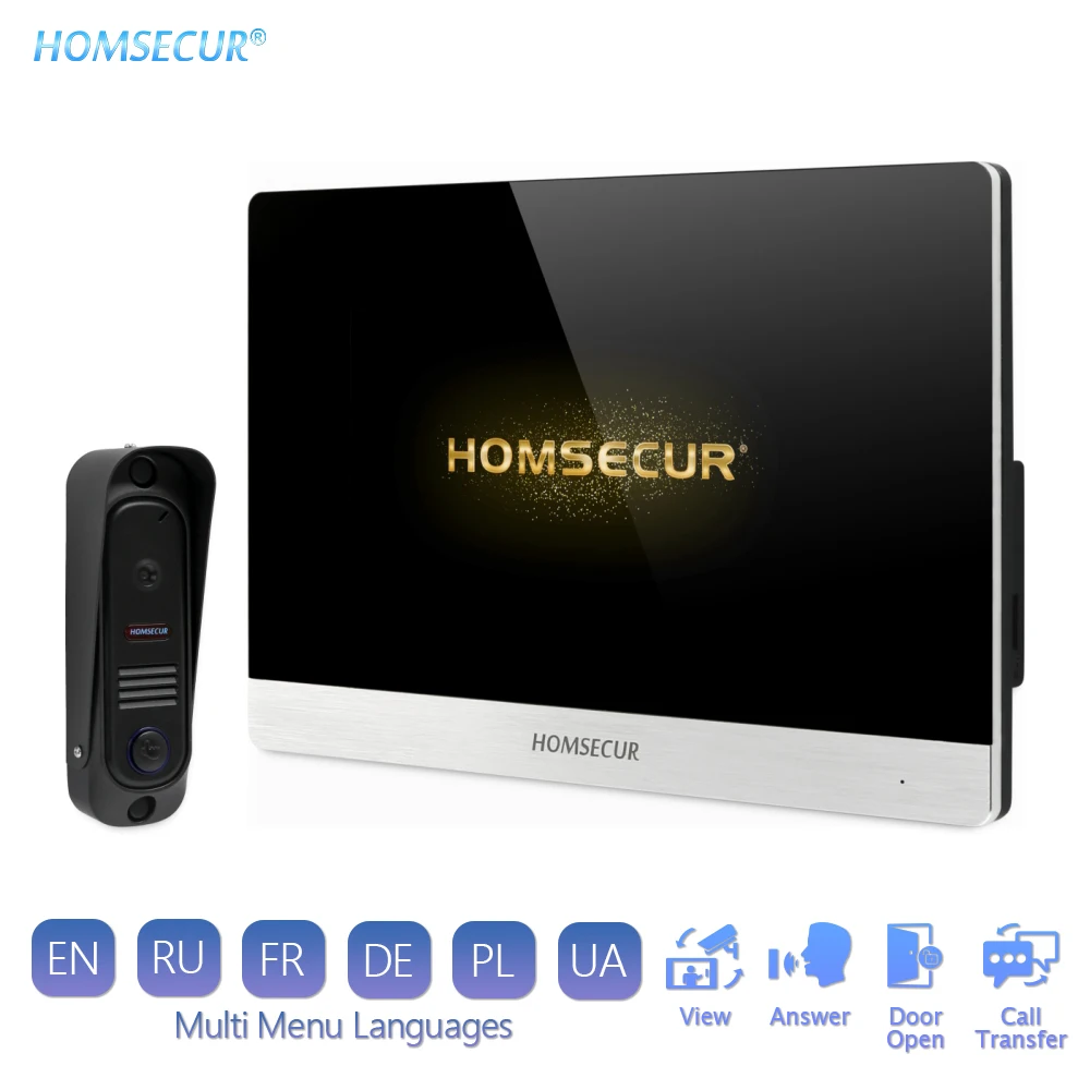 HOMSECUR 7 &quotпроводной AHD Hands free видео и аудио умный дверной звонок с режимом сна 1.3MP