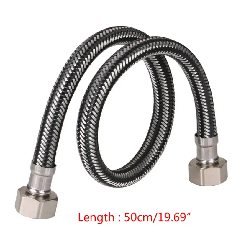 

Metal Woven Hose High Pressure Soft Water Pipe 1/4 Compression Thread Connector for Home Bathroom Kitchen Use Supplies