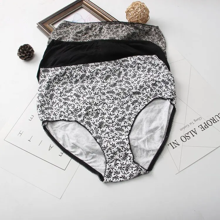 2 шт./упак. размера плюс S-4XL Высокая талия ультра-большой размер женские хлопковые