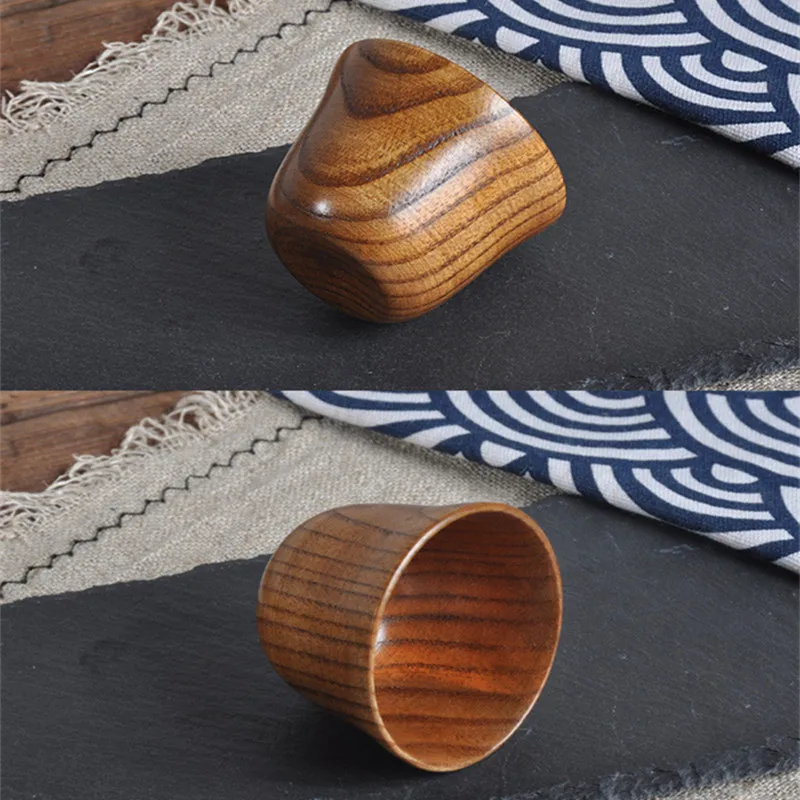 

mini Cup Solid Wooden Wine Coffee Tea Beer Milk Water Bottle Cup Mug