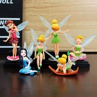 6pcs flower pixie fairy miniature figurine dollhouse garden diy ornament figurines decoration indoor yard decor kids toy gift