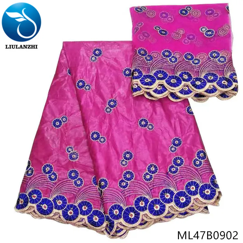 LIULANZHI хлопчатобумажная ткань розовая базин богатая Рождественская Ткань для