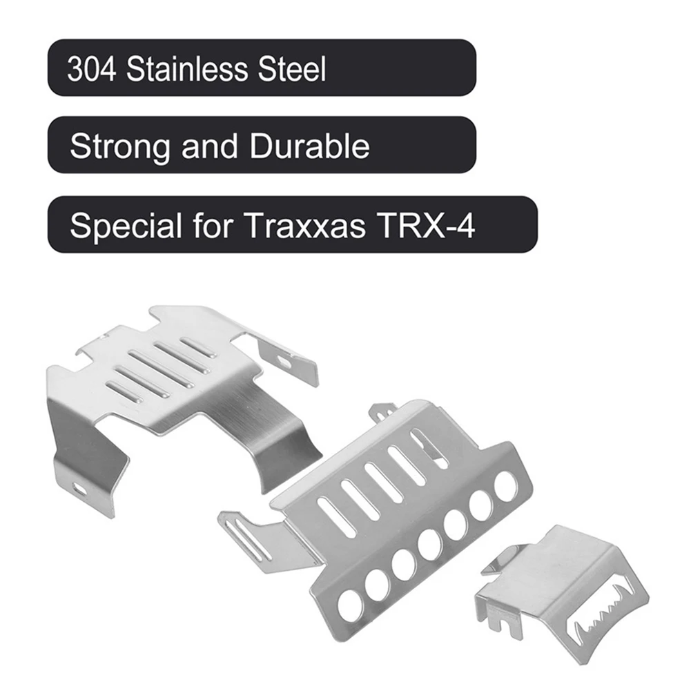 

Remote Control Toys Replace Accessories Stainless Steel RC Car Chassis Protection Skid Plate Eco-friendly Chassis Armor