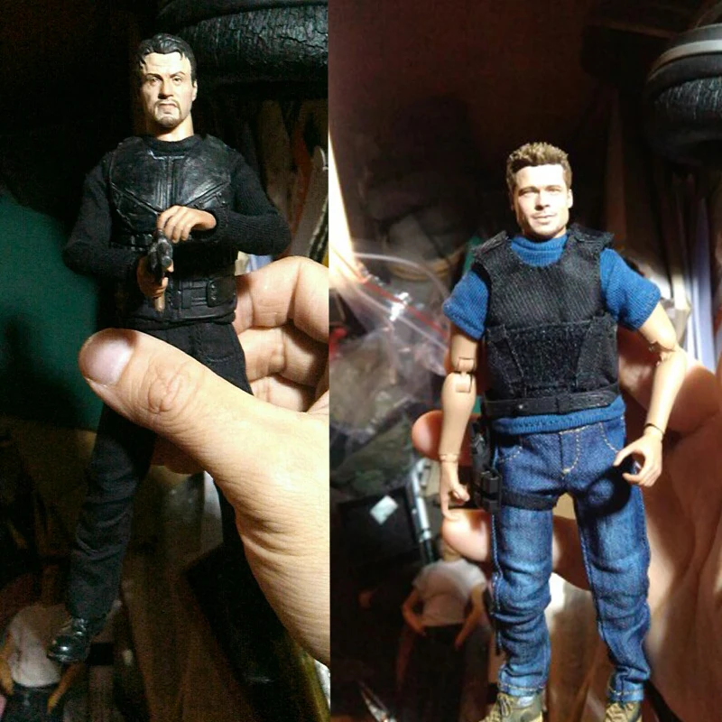 

1/12 Scale Mini Male Clothes Suit Shirt Vest Jeans Black White Color for 6 Inches Soldier SHF Action Figures Doll Toy Gift