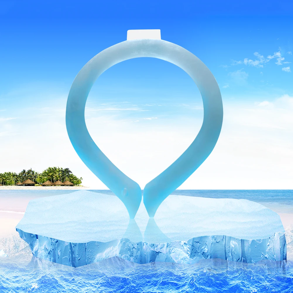 

Summer Neck Cooling Tube Ice Cushion Tube Heatstroke Prevention Cooling Tube Wearable Safe Reusable Hand-free Ice Ring
