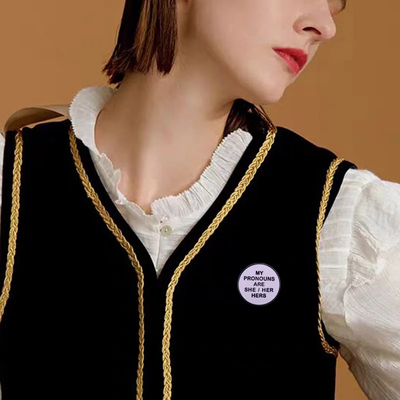 Мои местоимения это она ее кнопка эмалированная булавка транс пол ЛГБТ брошь