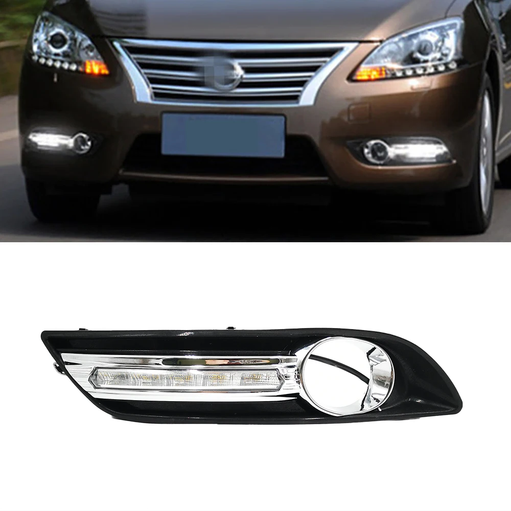 2 шт. дневные ходовые огни для Nissan sentra Sylphy 2012 2013 2014 2015|Фара авто в сборе| |