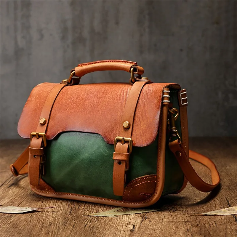 

British Style Women Boston Satchels Retro Panelled Messenger Bags New Office Ladies Business Work Crossbody Shoulder Bag Handbag