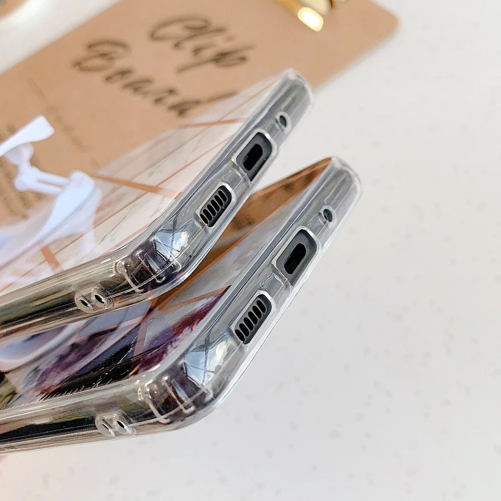 

Luxury Grip Holder Marble Case For Samsung A50 A51 A70 A31 A41 A71 A90 5G Note 8 9 10 20 Plus S8 S9 S10 S20 S20 Ultra Soft Cover