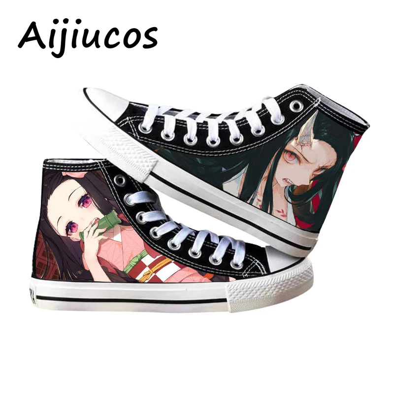 Аниме рассекающий демонов модные высокие ботинки для мужчин детей девочек Tanjirou